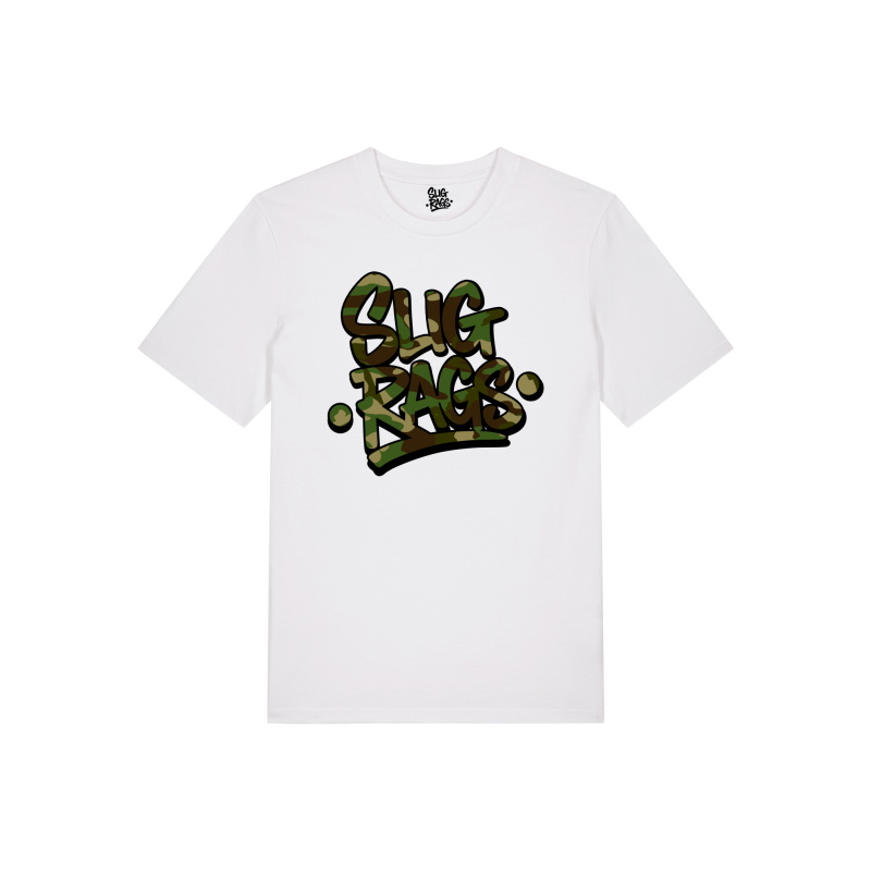 Militant White/DPM Rave T-Shirt | SligRags